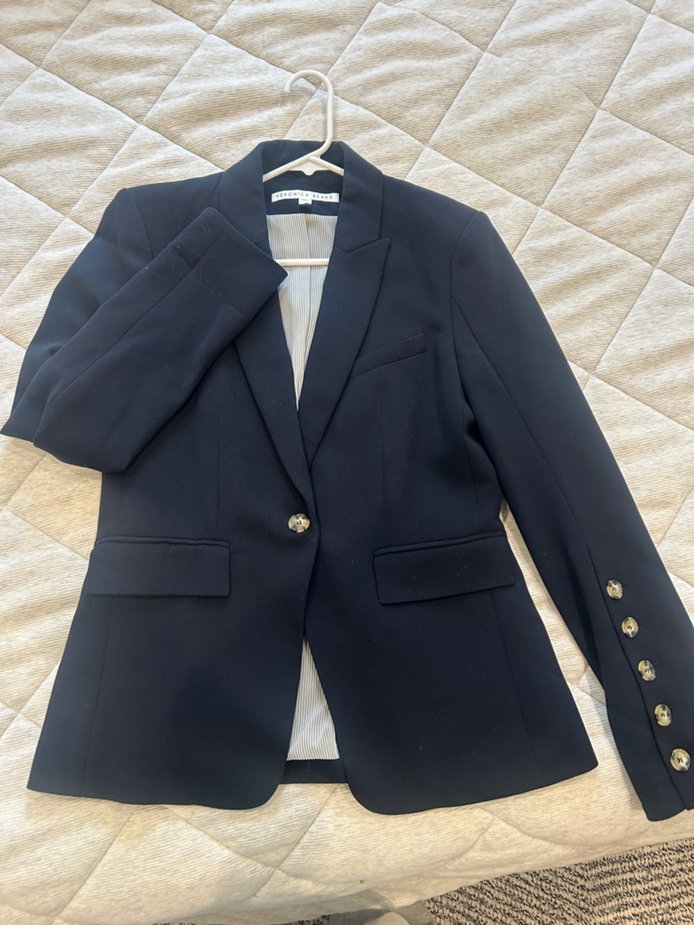 Veronica beard navy Dickey jacket blazer